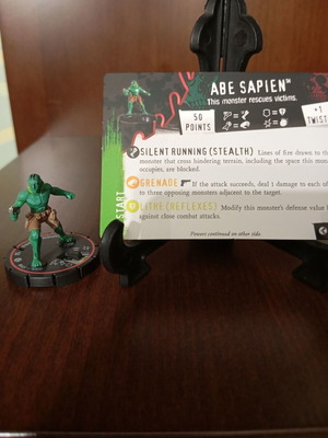 Abe Sapien miniature collectible, like new, Horrorclix Hellboy