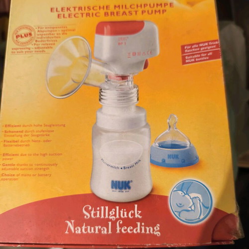 Nuk electric breast pump like new, white