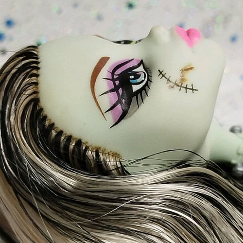Monster High Frankie Stein doll used nude with flaws