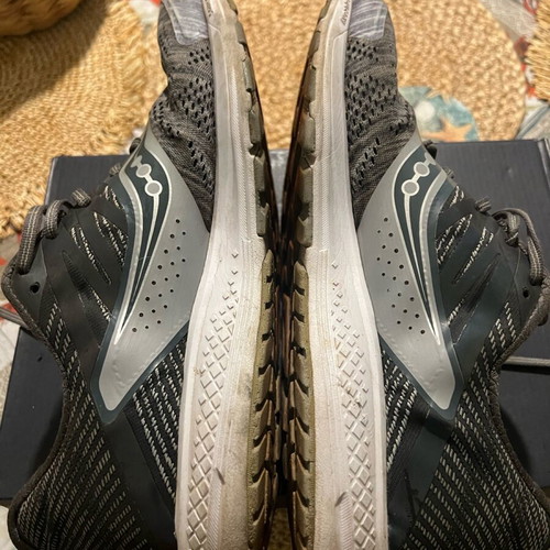 Saucony Ride No46 30cm athletic shoes used, gray