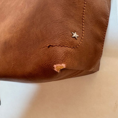 Pepe Jeans shoulder bag used, brown leather shopper