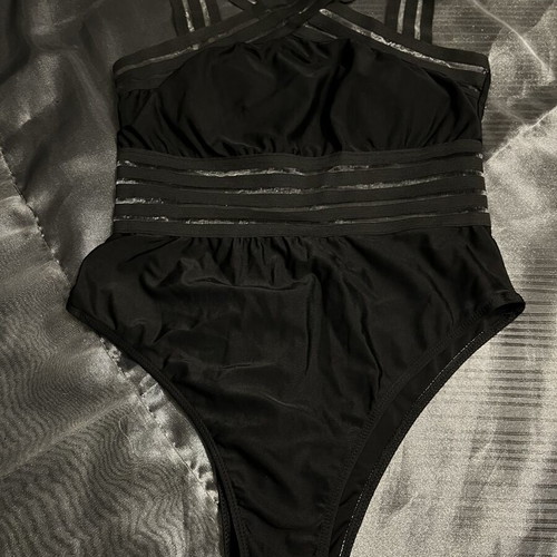 One-piece swimsuit with transparent details like new, size S