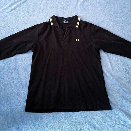 Fred Perry men's blouse S - M, black and yellow