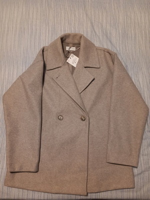 Zara beige double-breasted coat, size S