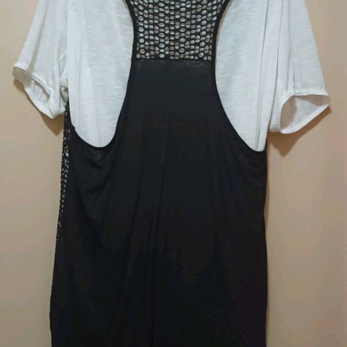 Dina blouse XL like new, double layer with lace and mesh