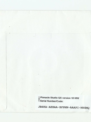 Pinnacle Studio QuickStart Version 10 software CD for Windows XP
