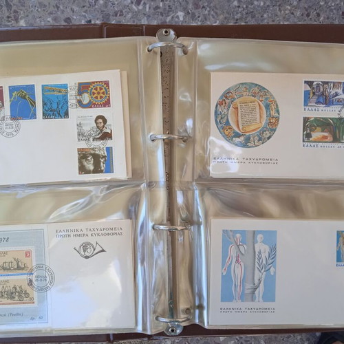 Greek Stamps New, 60 First Day Covers 1976-1980