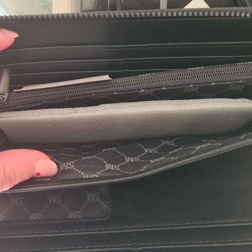 Steve Madden Wallet new, black and silver, women's