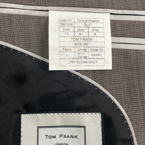 Tom Frank coarse wool gray suit No 50 like new