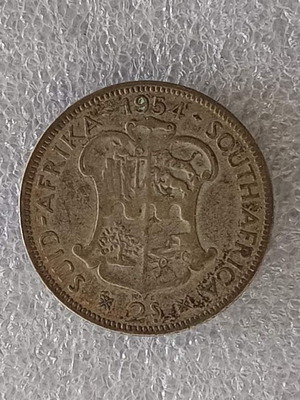 Ασημένιο κέρμα South Africa 2 Shillings Florin 1954 μεταχειρισμένο