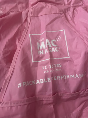 Mac In A Sac Waterproof Kids Jacket new, pink, sizes 146-158 cm