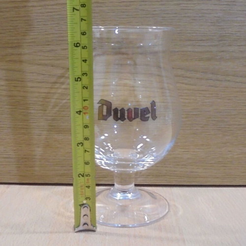 Duvel beer set of two promotional tulip glasses 500ml like new