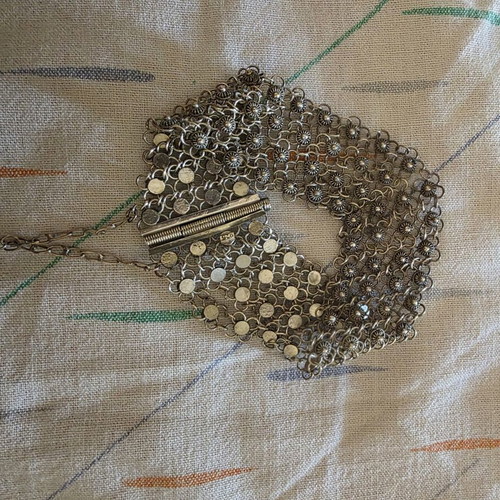 Vintage silver bracelet Sachan Pevival with safety clasp like new