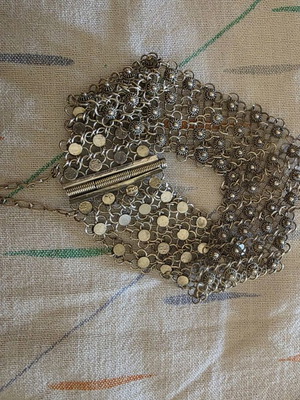Vintage silver bracelet Sachan Pevival with safety clasp like new