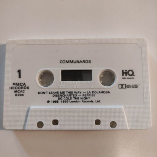 Communards Communards 1986 US cassette