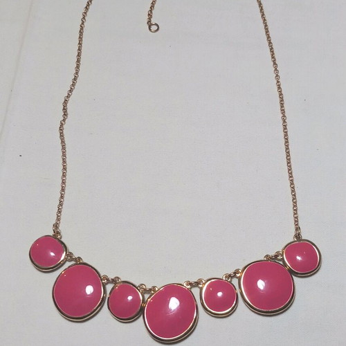 Silver gold-plated necklace with enamel