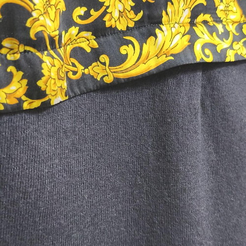 Derhy Baroque dress with silk and cashmere like new, blue and gold