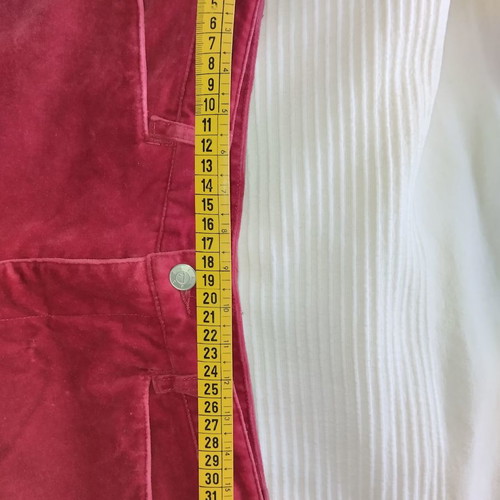Talbots velvet trousers used, red velvet, cotton pants