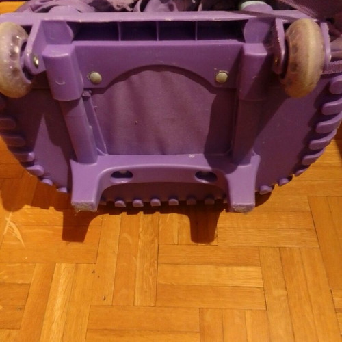 Frozen school bag with trolley wheels used