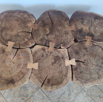 Solid coffee table used, 60x90 cm