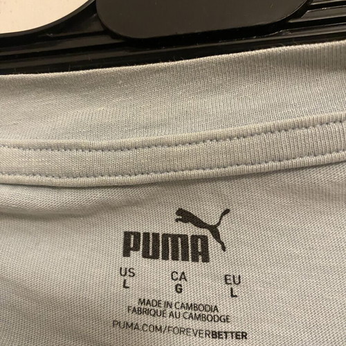 Puma Graphic Logo T-Shirt Light Blue size L like new