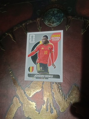 Jeremy Doku Silver επιπλέον αυτοκόλλητο Panini Παγκόσμιο Κύπελλο 2026