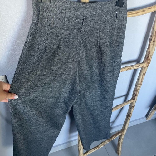 Pull & Bear high waisted wide leg trousers grey like new, size XS