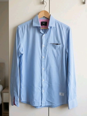 Funky Buddha checked shirt size M like new, blue