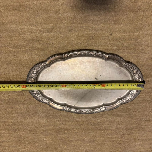 Vintage Silver-Plated Serving Tray 31cm used