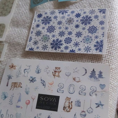 Nail tattoo stickers new, set of 5 pieces