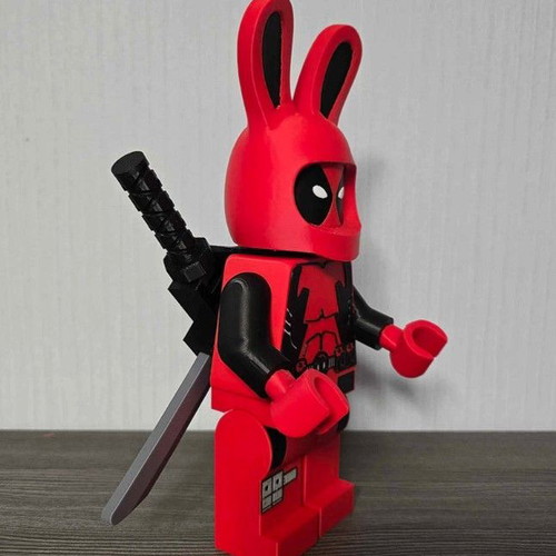Easter Deadpool miniature 15 cm new, 3D printed with durable pla+