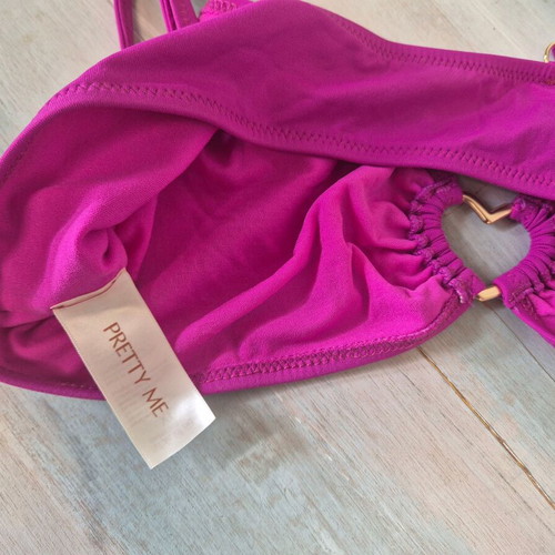 Pretty Me bikini swimsuit new, magenta, slip M/L, bra XL