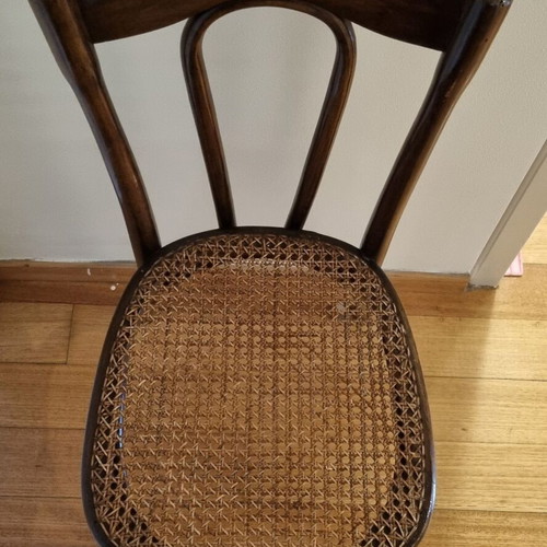 Wooden chair with cane like new