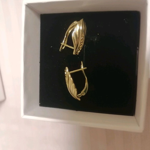 Women's earrings with gold plating, waterproof
