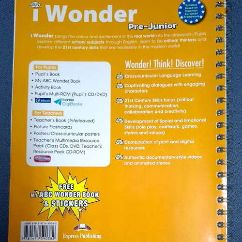 I Wonder Pre-Junior Teacher's Book new with DigiBooks App