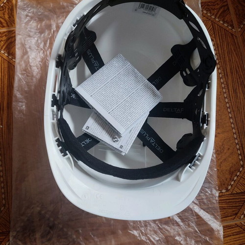 Deltaplus Construction Helmet PPE Safety Hat New Adjustable Lightweight White