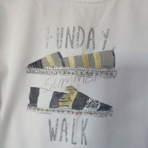 Marasil girl’s t-shirt size 8, like new, white with print
