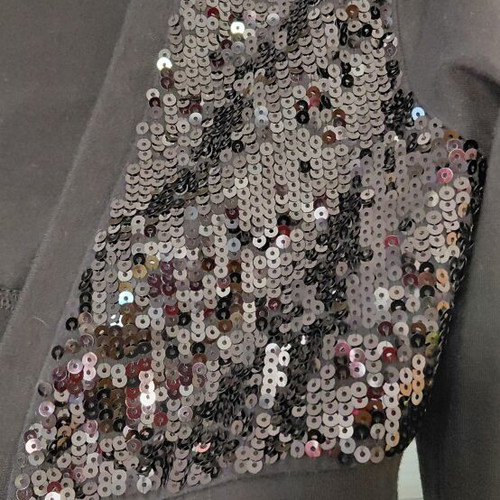 Women's black bolero with sequins