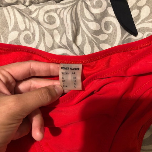 Swimsuit set red and black like new, sizes S and M