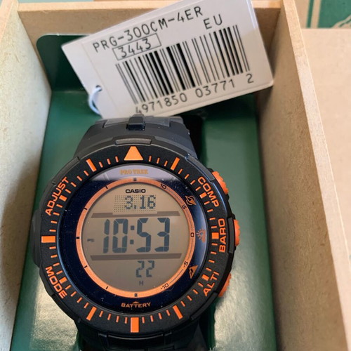 Casio Protrek PRG-300CM-4ER vintage watch used with 2 straps