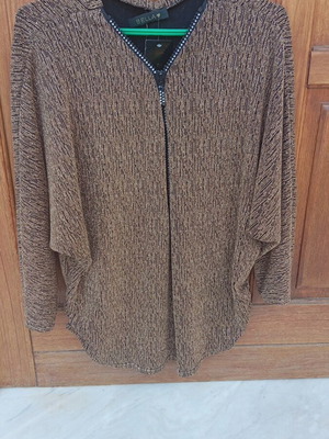 Women's blouse lamé gold, new, size XL