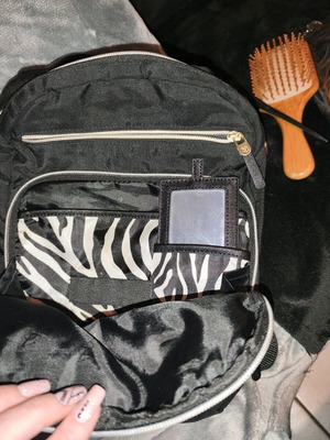Backpack bag, black, small with short straps