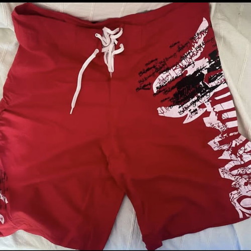 Billabong men's swimming shorts, size 34, red