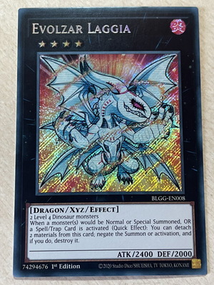 Yu-Gi-Oh Evolzar Laggia Secret Rare card near mint