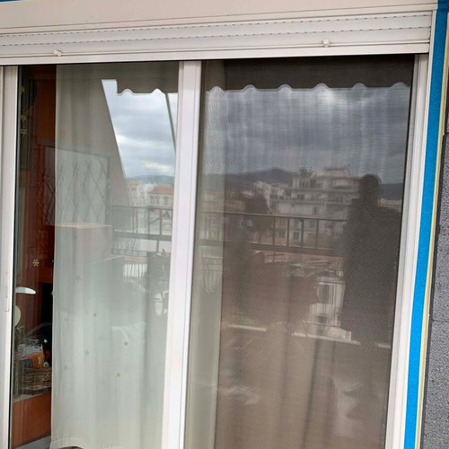Aluminum balcony doors used with double glass and shutters