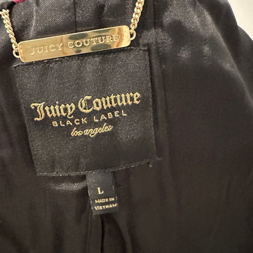 Juicy Couture tweed jacket with leather used, size large