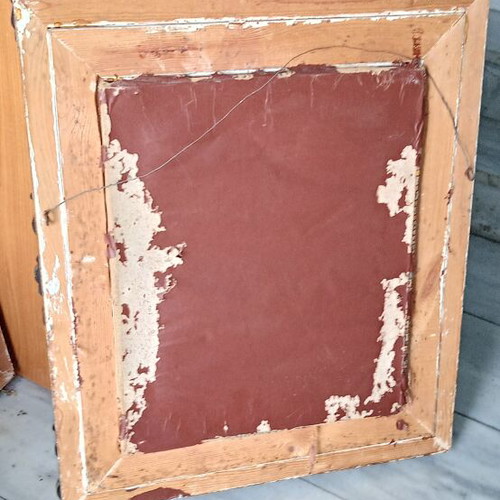 Large embroidery used, approx. 70x50 cm, framed
