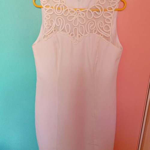 Formal beige dress like new, size 14