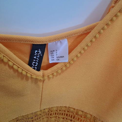 H&M bodysuit new, yellow, summer, size S