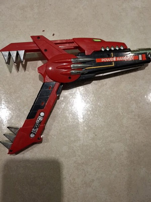 Bandai Mighty Morphin Power Rangers Red Ranger Gun Blaster 1991 vintage